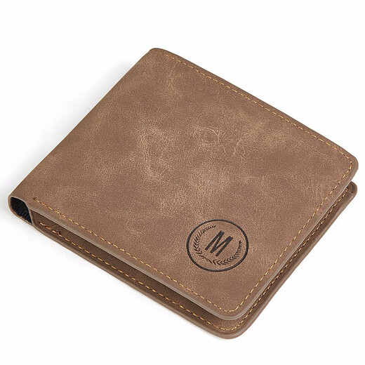 Mashalanti Sanyuan Lipi Herren Brieftasche Trendy Short Wallet Multi-Card Multifunktionskartenpack Jungen Geburtstag Geschenk für Freund Kaffee Neue Modestil