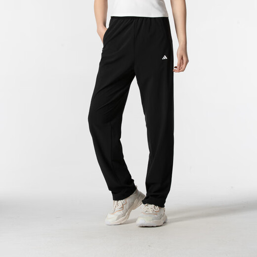 
Adidas suit women's 25 summer new fashion round neck short-sleeved T-shirt breathable running sports pants straight pants two-piece set two-piece set/simple trend M