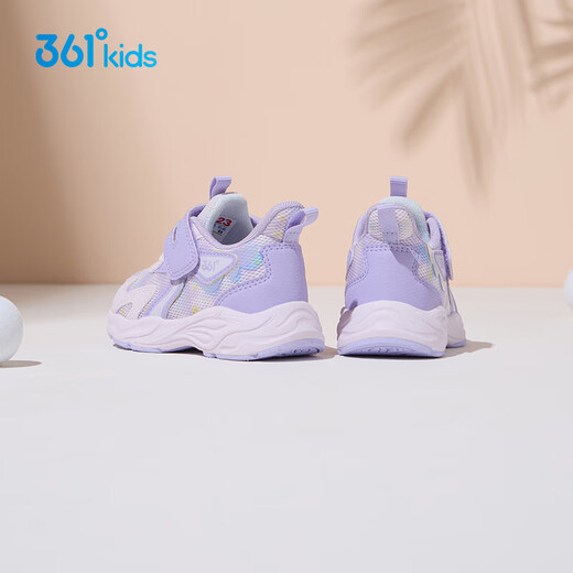 361 Children's Baby Shoes 25 Spring Girls Infants and Toddlers Light Soft Elastic Casual Shoes Two-Step Toddler Shoes Purple 24