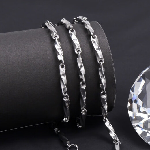 OKZpt950 platinum necklace men's light luxury platinum chain moissanite gift for boyfriend unlimited ingot chain 32.65 default 60 long with counter gift box + certificate