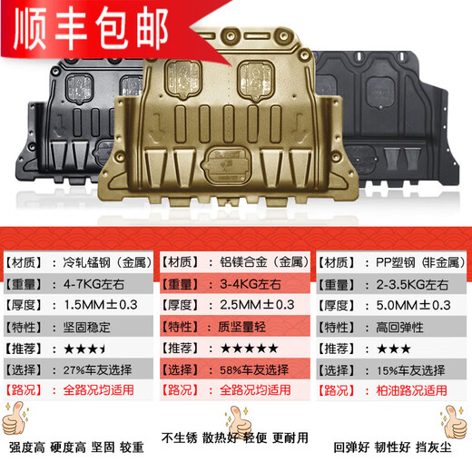 彬马15-21款比亚迪发动机下护板原装二代DM底盘护板装甲原厂专用 1517款唐DM专用塑钢（非金属）