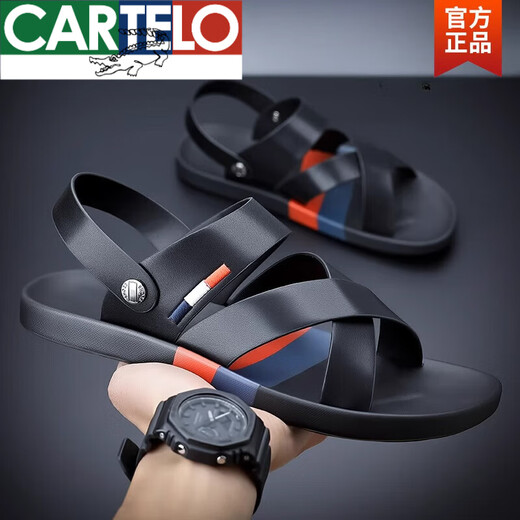 Kartelmarke High-End-Sandalen Herbst herbstlich trendy und modische Sandalen mit Dual-Purple Outer Wear-resistenten Strandschuhen schwarz 9793 44
