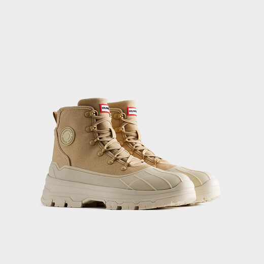 HUNTER女鞋猎鸭靴高帮靴户外防泼水防滑徒步登山鞋休闲马丁靴女靴 沙褐色/SCC 36