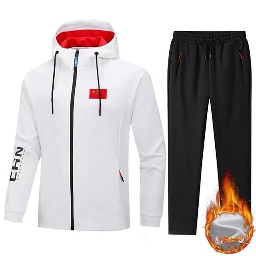 La ropa deportiva del equipo nacional olímpico de París establece el otoño y el invierno de los hombres y el invierno de los hombres, el representante de los deportes chinos 9903 Red Plus Fleece Chaqueta para niños 120