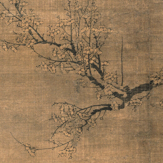 元王冕墨梅图古代花鸟画卷轴文人画名画仿古画装饰挂画 元李衎墨竹图12803 40X60厘米（喷绘画心尺寸） 装裱