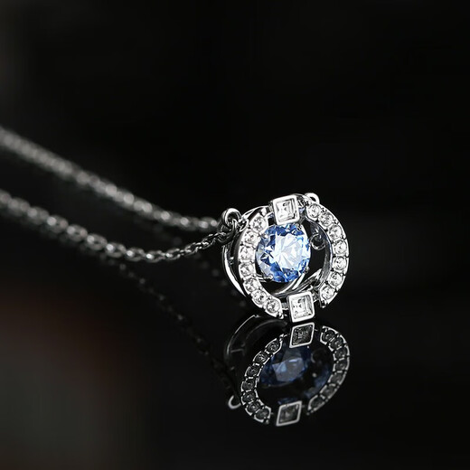 Swarovski (SWAROVSKI) Beating Heart Fashion Women's Necklace Clavicle Chain Girlfriend's Birthday New Year's Valentine's Day Gift - Handbag Not Included Blue 5279425