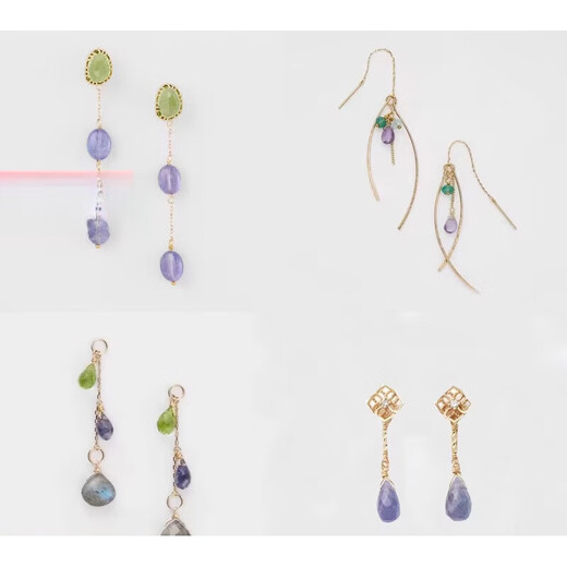 DR-FLVVS Fat Donglai's same style tanzanite Japanese aget retro natural crystal gem elegant temperament versatile water natural tanzanite long pendant