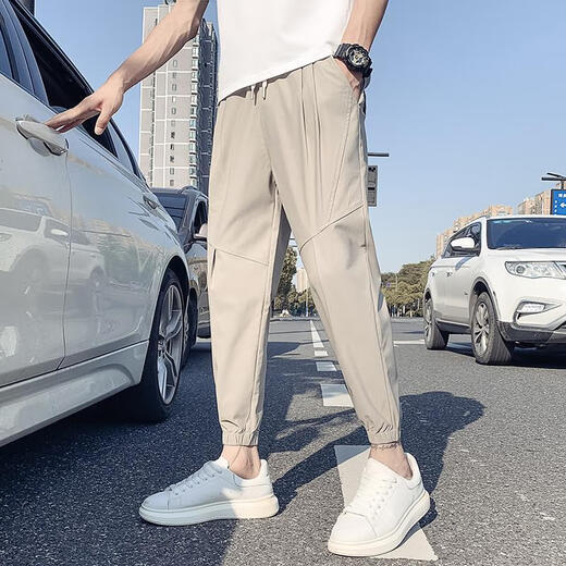 Nanyuqiu (Nanyuqiu) Herrenhosen für Herren für den Herbst, die neun-Punkte-Hose für Herren-Internet-Promi-Mode-Marke Ins Pussy 9-Punkte-Bindungshose 844 Black M 28-29 (neues Produkt ist auf dem Markt)