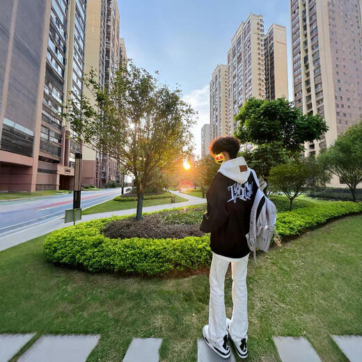 POUM bomber jacket men's autumn and winter trendy American retro high street thickened warm baseball jacket TMZXF-W611 black XL (size is too small, it is recommended to choose one size larger)