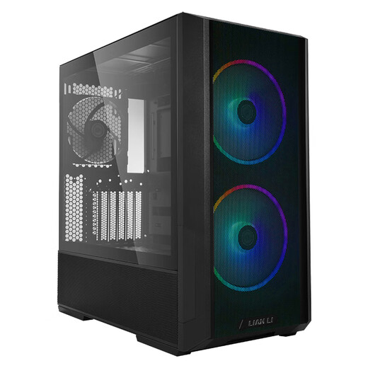 LIANLI L216R Deluxe Edition Black Computer Main Case Supports Back Plug-In Motherboard/Standardly Equipped with 3 Fans/360 Water Cooling Positions/Vertical Mounting Graphics Card/Integrated Mesh Panel