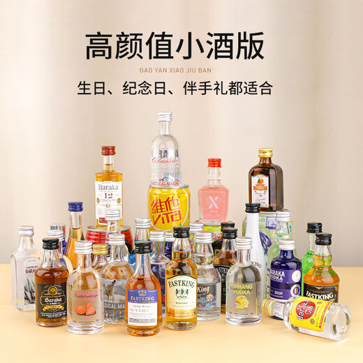 莎堡皇（FAST.KING）洋酒伏特加小瓶装迷你鸡尾酒小酒版威士忌便利店调酒基酒套装礼盒 伏特加50mL