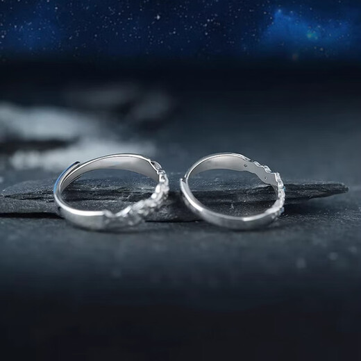 Dirholl Nanjixing platinum ring PT950 light luxury couple ring birthday 520 Valentine's Day gift for girlfriend and wife light luxury model-Nanjixing ring-no engraving