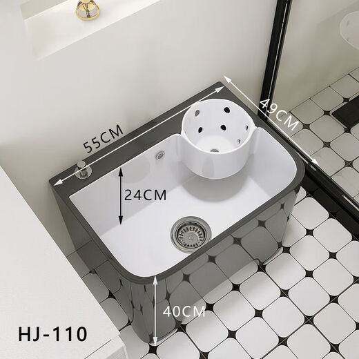 Nordic Grey Homeving Ceramic Bool Bool с дренажной бассейной для бассейна.