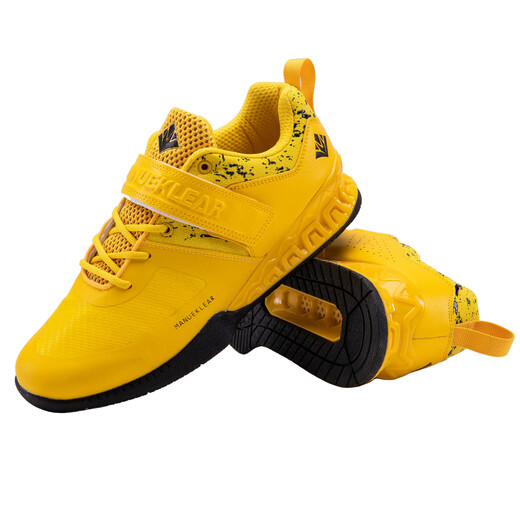 MANUEKLEAR MML Professional Squat Shoes Men's Shoes Women's Deadlift Shoes Powerlifting Shoes Weightlifting Shoes Fitness Special Shoes Training Shoes Sports Yellow Size 40