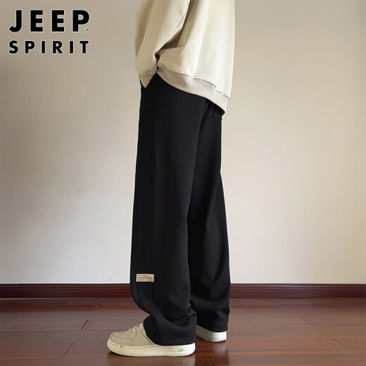 JEEP SPIRIT吉普裤子男士休闲裤男春夏季宽松直筒运动卫长裤