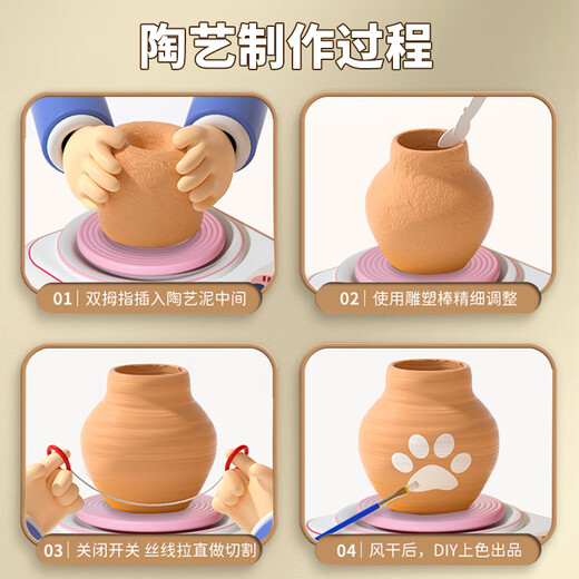 
Lingdong baby pottery machine children's toys and clay DIY handmade materials for boys and girls 3-8 years old children's birthday gifts
