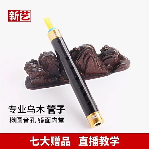 岐为专业乌木管子乐器催泪管单管筚篥初学者成人演奏型椭圆音孔 专业乌木+8大赠品【备注调门】