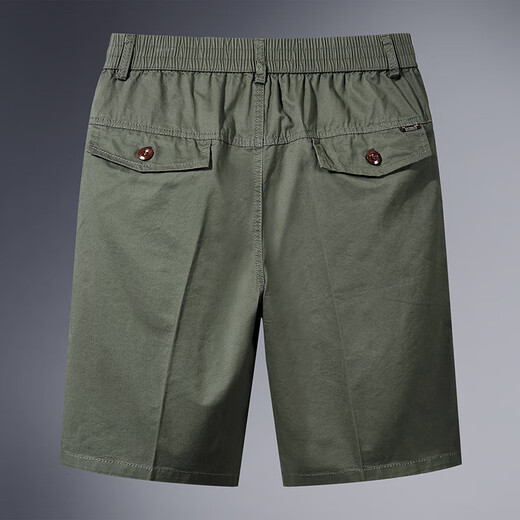 
General ost casual shorts men's five-quarter pants pure cotton middle-aged and elderly pants summer mid-sized pants loose big shorts wear breeches 9871 dark blue 4XL 160-175Jin[Jin equals 0.5 kg]