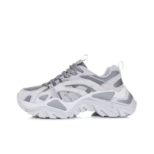 
FILA running shoes fish bone retro dad shoes classic kick men and women couple shoes lightweight sports heightened canvas shoes small white shoes 1RM02723H_050 36.5 (230mm)