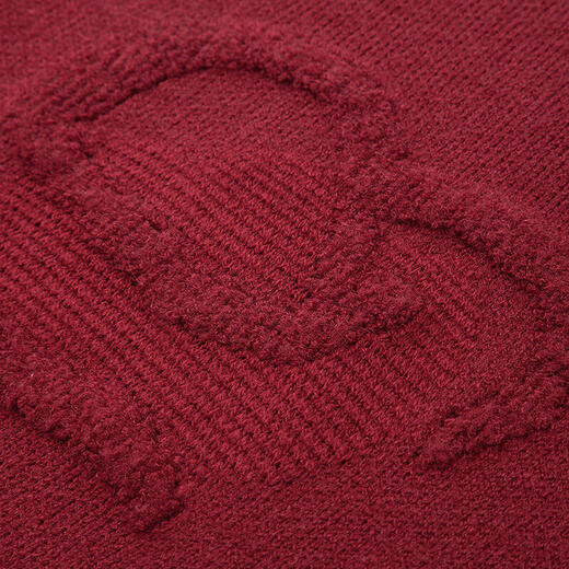 森马（Semir）毛衫男新年红色毛衣肌理感提花2025春季北极绒针织衫109125107205