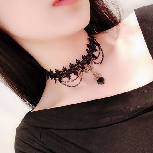 跨境配饰女颈带哥特式辣妹颈链蕾丝项链choker锁骨链项圈复古 SC6627