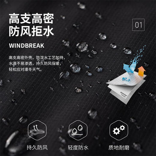 Dances with Wolves Exquisite Lined Lapel Work Jacket Men's High Density Windproof Jacket Versatile Jacket 001 Black 175