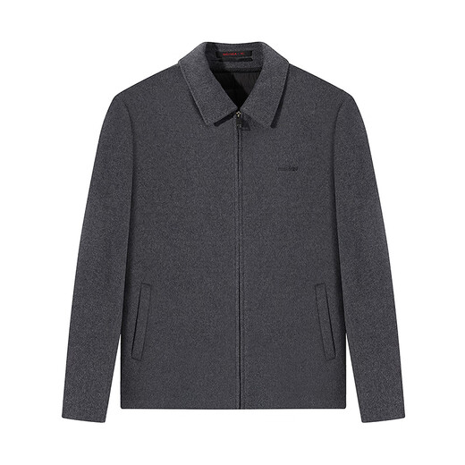 Qipai high-end series down jacket men's spring and summer new style detachable liner one-piece, two-wear lapel jacket 0310 dark gray L (175)