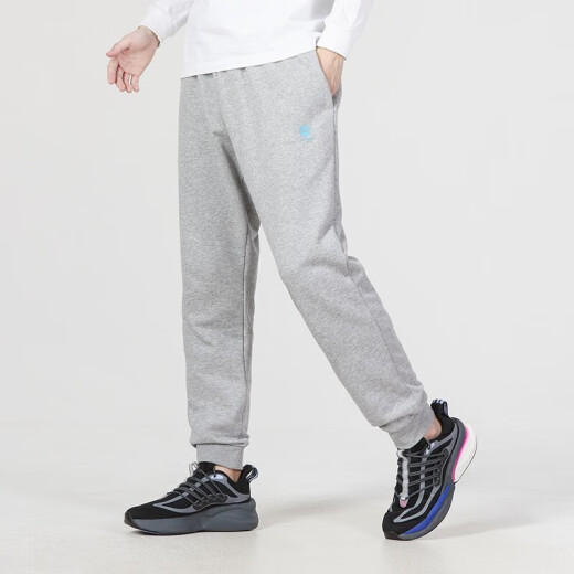 Adidas阿迪达斯男裤春季新款小脚裤子运动裤针织收口休闲跑步长裤GK9226 IA4951/灰色/针织收口 2XL /185/96A