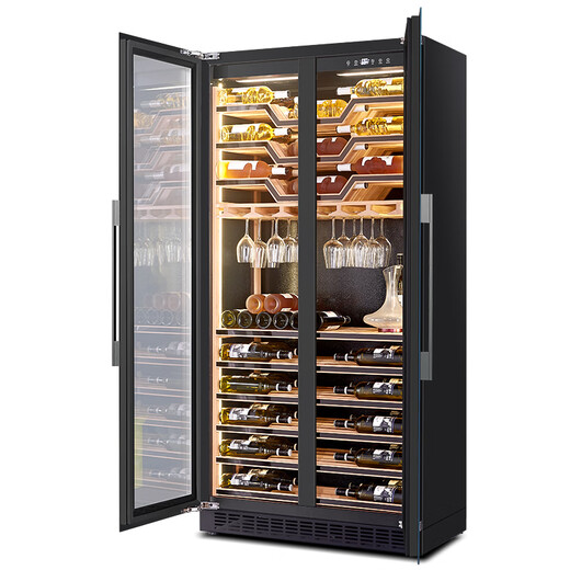 Odino seamless stealth fully embedded frequency conversion double-door integrated constant temperature wine cabinet ultra-thin home living room red wine cabinet commercial hotel club large capacity wine cabinet high configuration (frequency conversion)