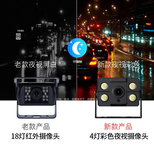 Full speed large truck reversing image 24v all-in-one harvester monitoring HD bus camera driving recorder set C3 5-inch bracket screen + bus camera