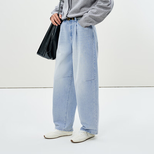 Weniger [gleicher Stil im Einkaufszentrum] 2025 Spring Neues Baumwollwaschblau -Scimitar Jeans 2p1e12240 958 Denim Hell Blue M.