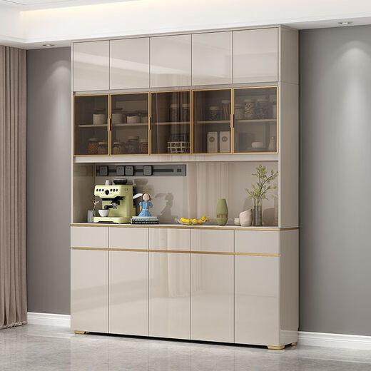 Salon liutangju avec une grande capacité, simple armoire de cuisine ménage à manger armoire de rangement de rangement de rangement de rangement, champagne en couleur de salle à manger longueur 140 high 200 porte-à-porte