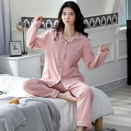 Modal Longärmelte Pyjamas für Frauen im Frühjahr und Herbst Baumwolle Großgröße Lose Neujahres neues lässiges Heimkleidungskleidung mit 12806 m (80-100jin [Jin ist 0,5 kg]))