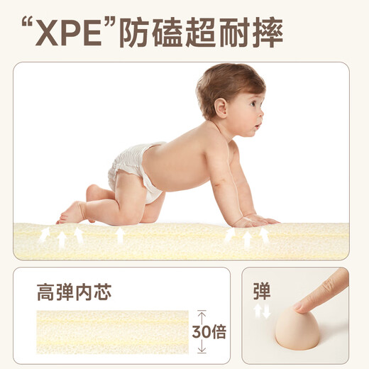 Lächelndes Bärenbaby kriechende Matte verdickte Anti-Fall-Haushaltsbaby Formaldehyd-freier XPE-Wohnzimmer Kinderbodenmatte Säuglingskriechmatte Digitales Cartoon/Waldpartner [ungiftig und geruchlos + 99% antibakteriell] Länge und Breite 180*200 cm/dick 2,5 cm