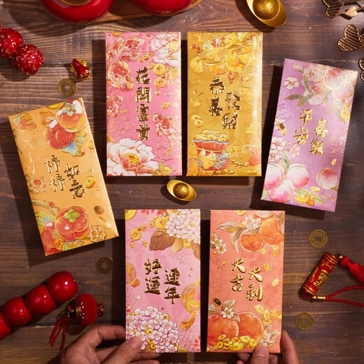 维诺亚2025蛇年国风大吉大利红包创意个性国潮春节压岁包通用港版利是封 长款-PP3519 48个【发8包】团购价