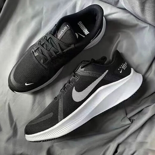 Nike (Nike) Chaussures masculines Spring and Automne Mesh Breathable Ressemblé Sports Chaussures Ins Trendy Fashion Casual Chores Black Low Top Chaussures Da1105-006 / Été Breathable / Quest 44