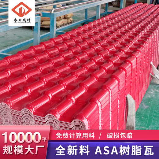 Benli ASA synthetic resin tile roof awning roof plastic antique tile thickened flame retardant anti-corrosion building renovation 0.3cm width 1050mm length supports customization
