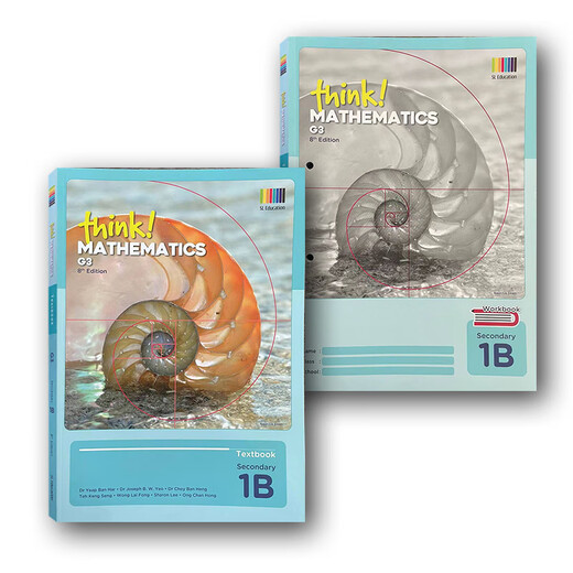 Singapore Junior High School Mathematics Textbook Think! Mathematics Textbook and Workbook Original English Imported Singapore School Textbook Peiyou Edition Foreign Mathematics Best-Selling for 42 Years One Genuine Textbook and Workbook for Grade 7 1B