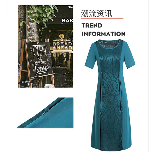 Zhidoudoum de edad de mediana edad y ancianos, vestido de verano, falda de cheongsam de moda, falda de estilo nacional de manga corta de verano de mediana edad de 50 años, 6625 rosa, un tamaño XL, recomendado, dentro de 100 Jin [Jin equivale a 0.5 kg]