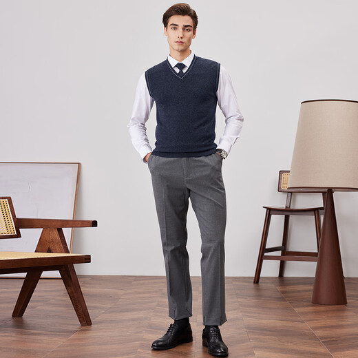 Shanshan 100% Australian wool sweater V-neck sleeveless heavyweight thickened skin-friendly soft bottoming shirt with sweater inside