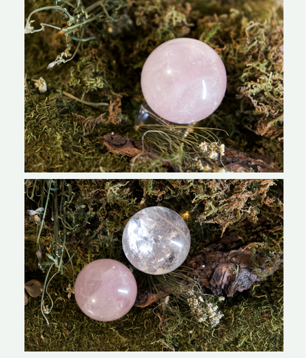 Oin KIK Natural Pink Crystal Ball White Crystal Ball Meditation Yoga Office Raw Stone Living Room Ornaments Spherical Base Gift Follow Moments Kik9922 to grab new products