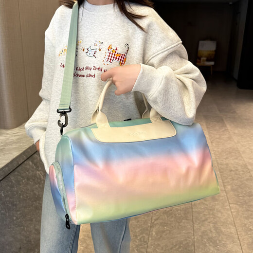 新旅行包女短途旅游手提行李包干湿分离运动健身包男大容量收纳袋 绿色 均码