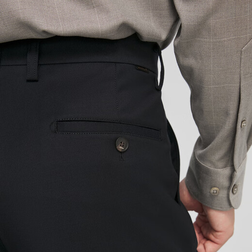 YOUNGOR trousers men's autumn and winter young men's trousers wool blended fabric formal trousers mall same style Navy YCXW315625FWA 34 175/84A