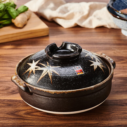 
Cocoa House Japan imported from original Japanese rainbow cherry blossom ten grass earthen pot casserole suki pot claypot rice cooker M3891 Jinghongye No. 6 0.8L