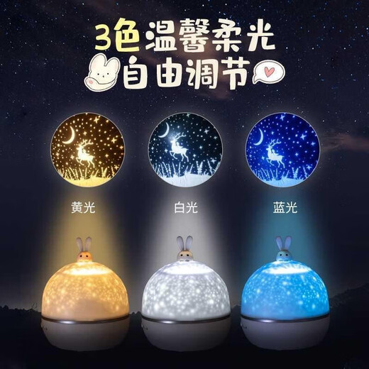 TINABELL英国品牌儿童玩具音乐投影八音盒蓝牙女孩1-3-8岁生日礼物伴手礼 精灵鹿【蓝牙音乐款】