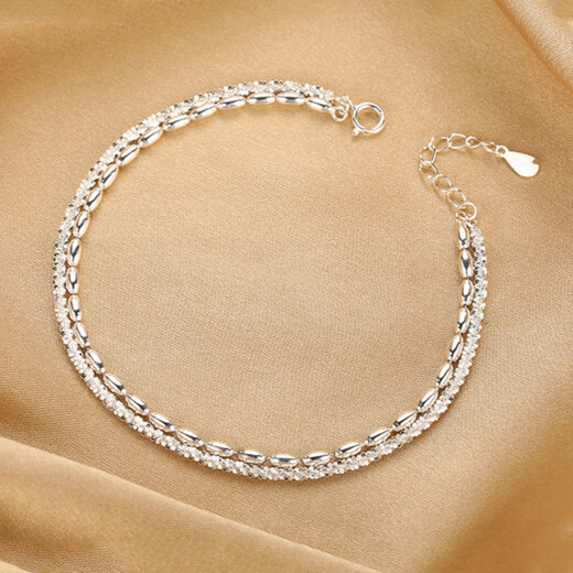 Fat Donglai same style platinum bracelet PT950 starry bead double layer female sparkling internet celebrity platinum bracelet platinum double layer bead bracelet