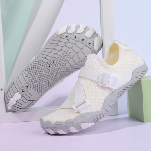 Ershanji Indoor Fitness Shoes Women's Jump Rope Pilates Jump Exercise Yoga Shoes Casual Non-Slip Training Squats and Deadlifts Outdoor Shoes Multifunctional Sports Shoes White Size 37