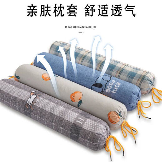Manlaili Buckwheat Skin Cassia Seed Cervical Pillow for Sleeping Special Adult Neck Protector Small Cylindrical Mugwort Neck Pillow Hard Pillow to Help Sleep Dr. Xiong Full Buckwheat Shell Filling
