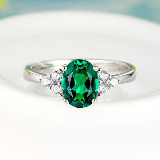 DL 1998 emerald ring 925 silver emerald l green blue crystal ruby l onyx adjustable female blue tanzanite ring