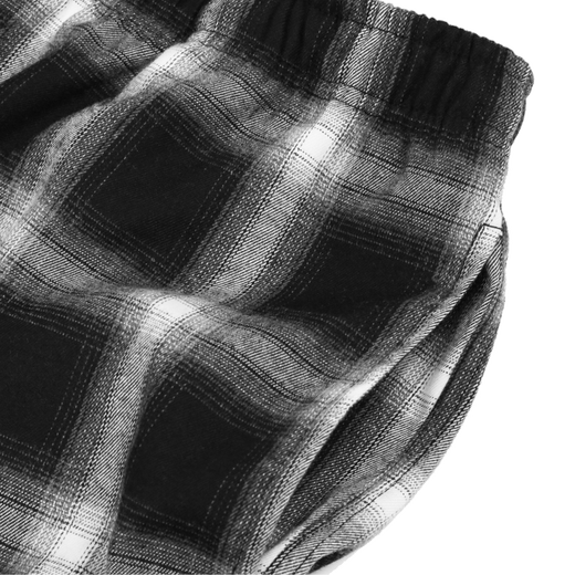 SLAMBLE spring new black and white plaid straight sweatpants for men and women, trendy loose and versatile casual sports trousers, black and white plaid L